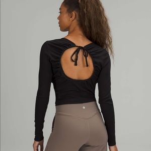 Lululemon Open Back Ribbed Long Sleeve Shirt